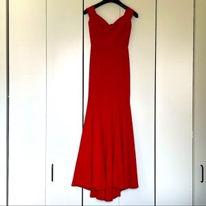 Windsor Red Floor Length Prom Dress